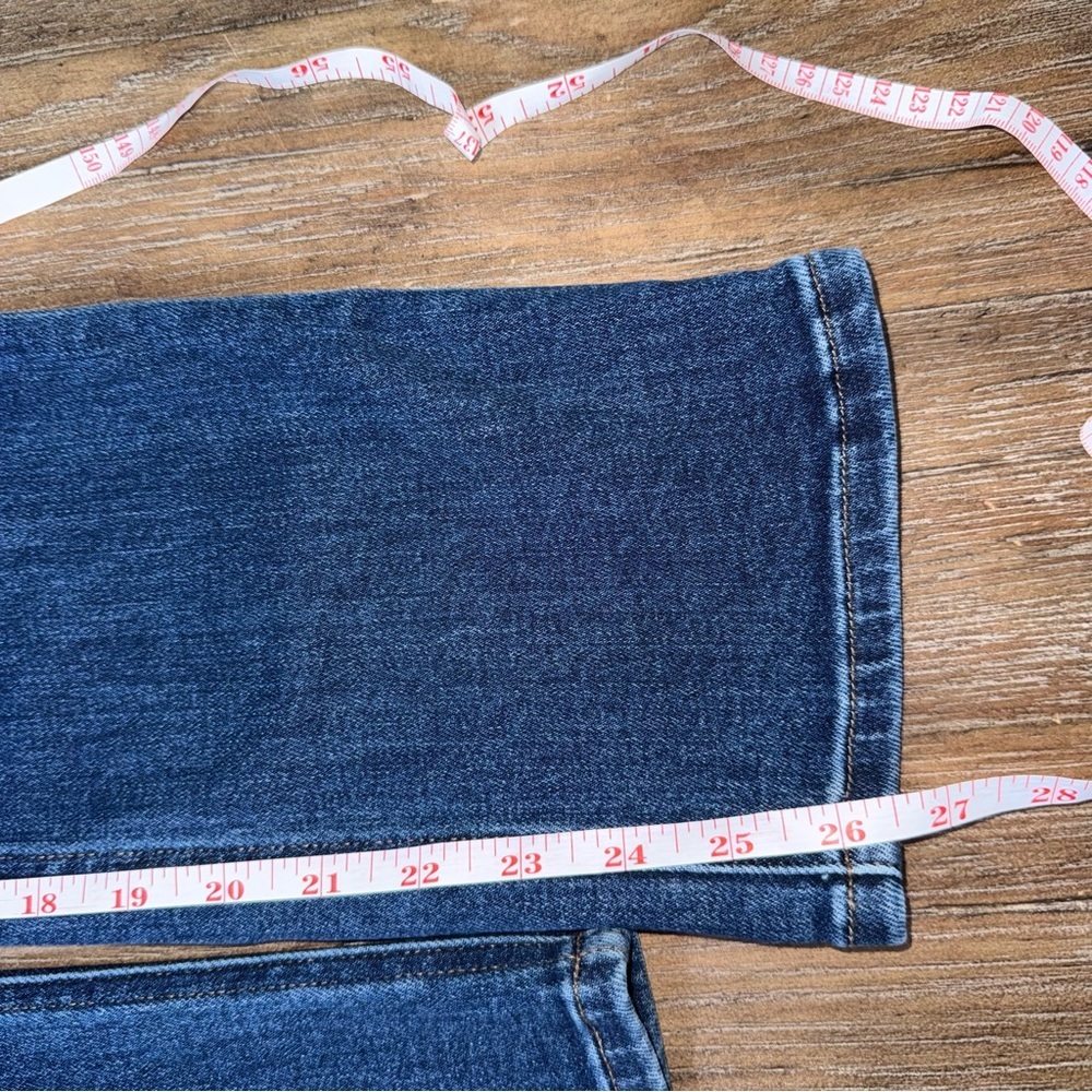 QUINCE Slim Straight Jeans Crop Dark Blue Sz 28 mid rise ankle - Picture 9 of 12